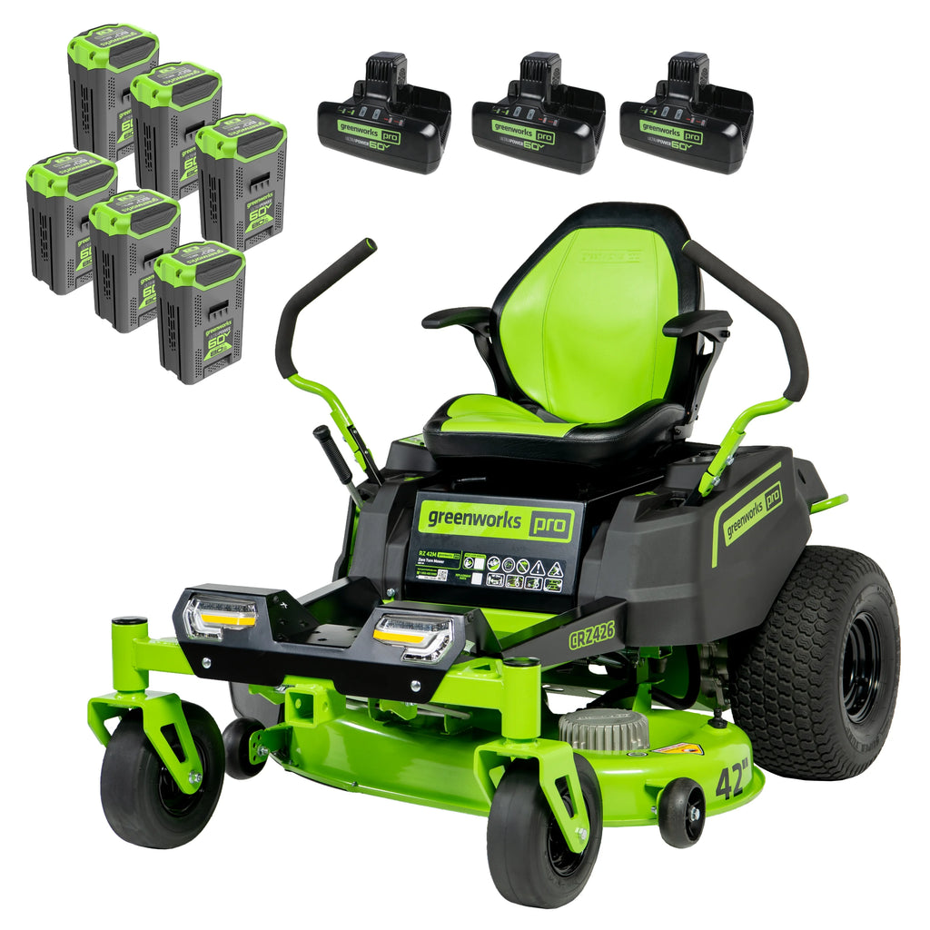 60V 42" Cordless Battery Zero Turn Riding Lawn Mower with 8Ah Batteries A97358