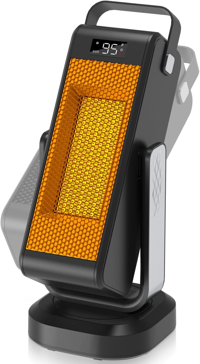 3D Oscillating Portable Electric Heater with Thermostat D43501