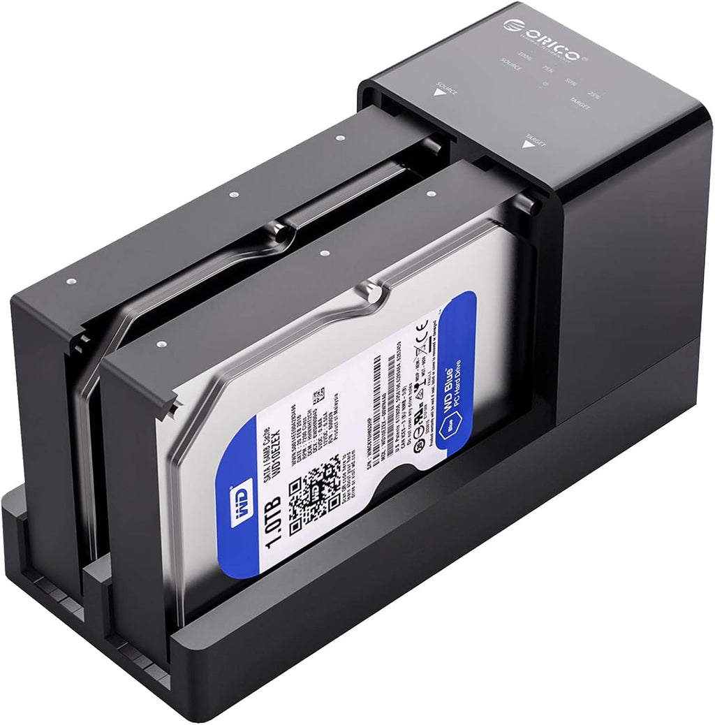 USB 3.0 to SATA Dual Bay Hard Drive Docking Station for 2.5 or 3.5 in HDD SSD U407
