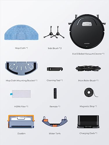 Robot Vacuum and Mop Combo, 4500Pa Suction, Self-Charging Q92915