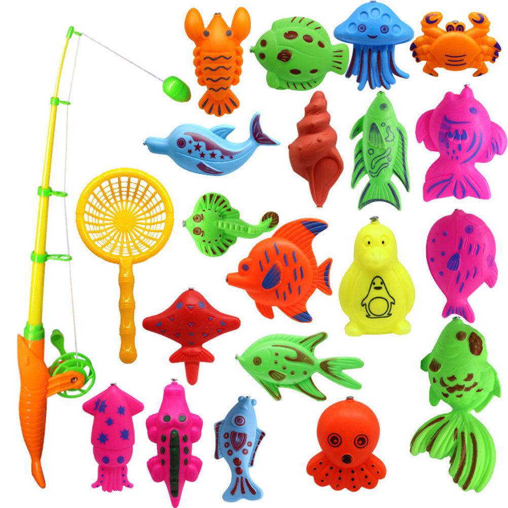 22pcs Magnetic Fishing Game Set with Rod and Net S945