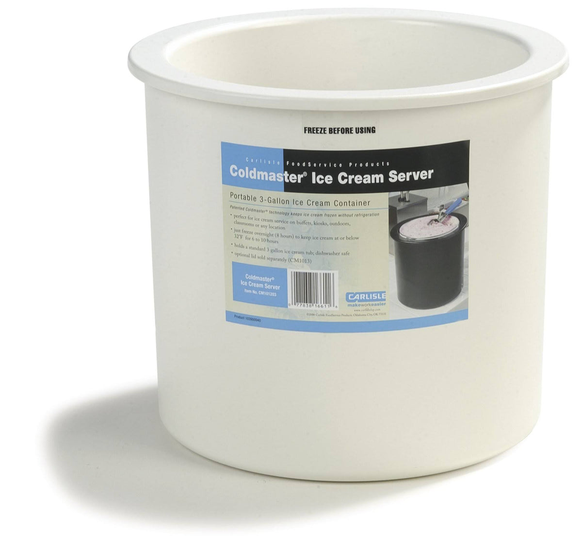 Coldmaster Ice Cream Server with Lid 3 Gal D77738