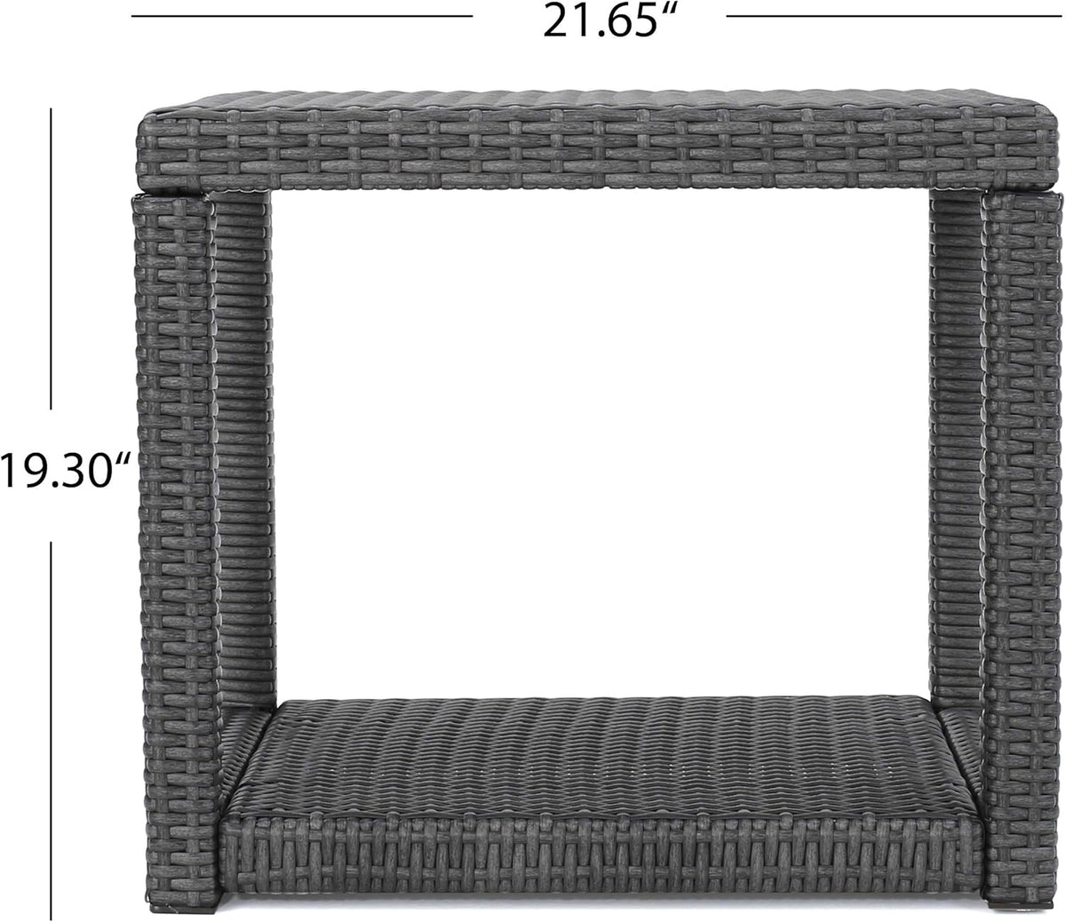 Grey Outdoor Wicker Accent Table M342534