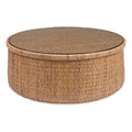 Round Rattan & Glass Cocktail Table R6552