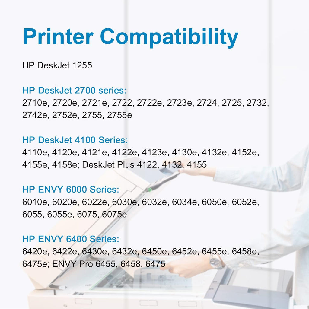 Remanufactured Ink Cartridge Pack of 2 (1 Black 1 Tri-Color) for HP 67 67XL Printer R888608