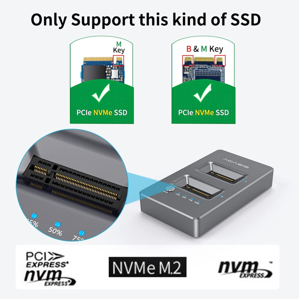 M.2 NVME SSD Enclosure with Offline Clone I9339