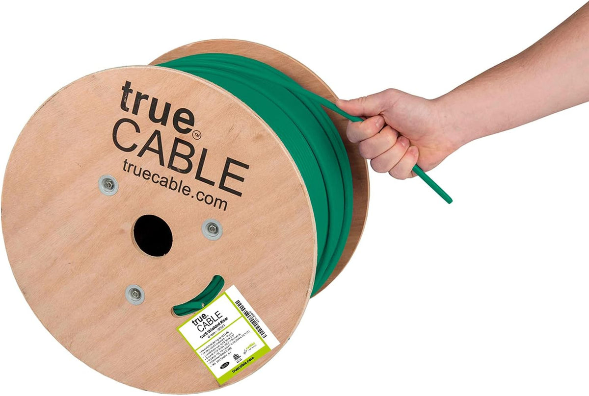 1000ft Yellow 23AWG Solid Bare Copper Bulk Ethernet Cable E9632
