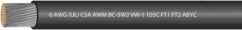 6 AWG Marine Grade Tinned Copper Boat Battery Cable 600 Volts Red 25 Feet Pack of 2 E764197