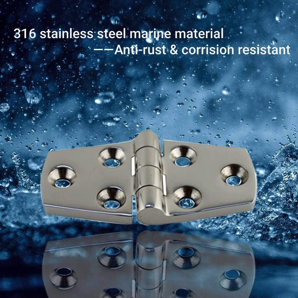 3’’ x 1.5’’ 316 Stainless Steel Marine Grade Door Hinge, Pack of 2 I4013