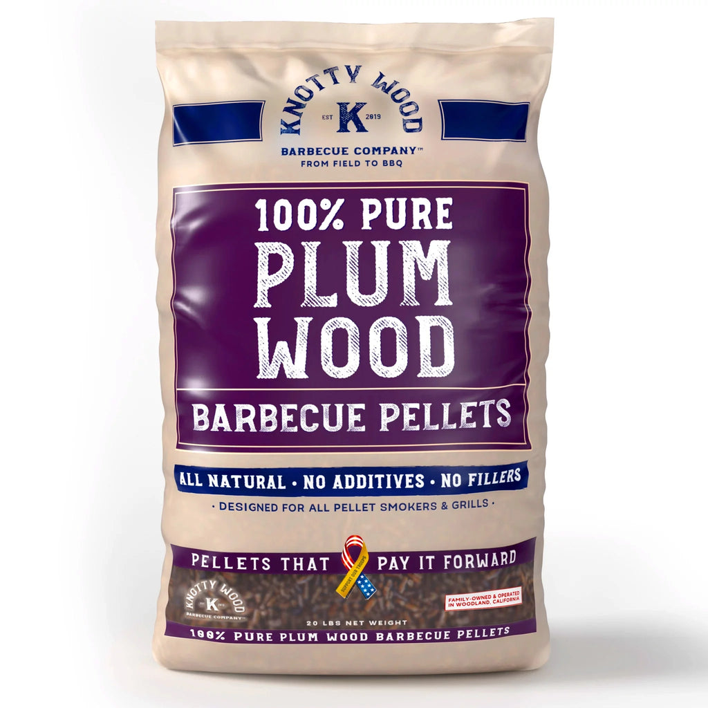 Plum Wood BBQ Cooking Pellets 20 lb Bag A572