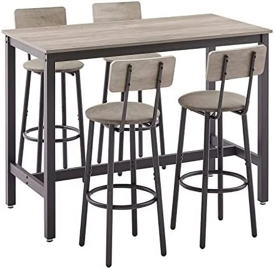 3-Piece Round Bistro Pub Dining Table and Chairs Set J972