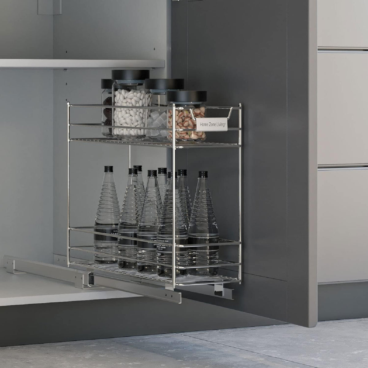 2-Tier Slide Out Drawer Cabinet Organizer L868