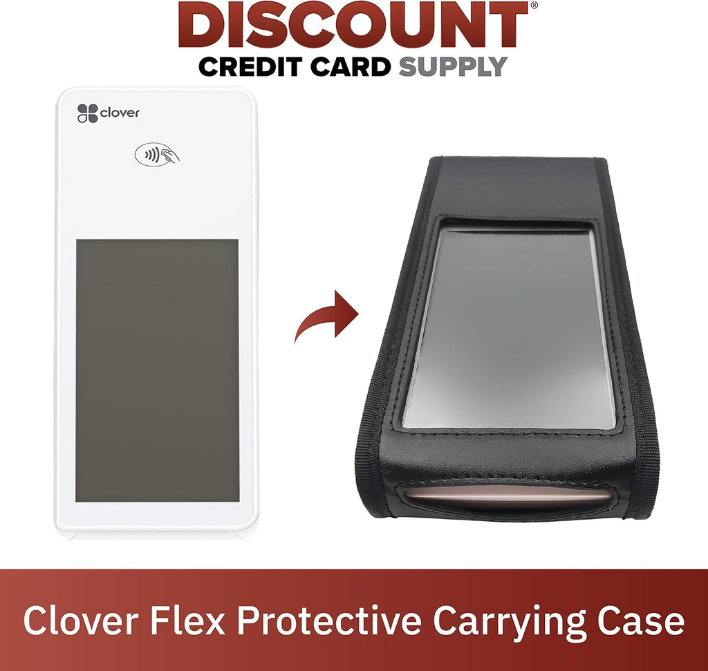 Black Credit Card Terminal Carrying Case with Shoulder Strap W538