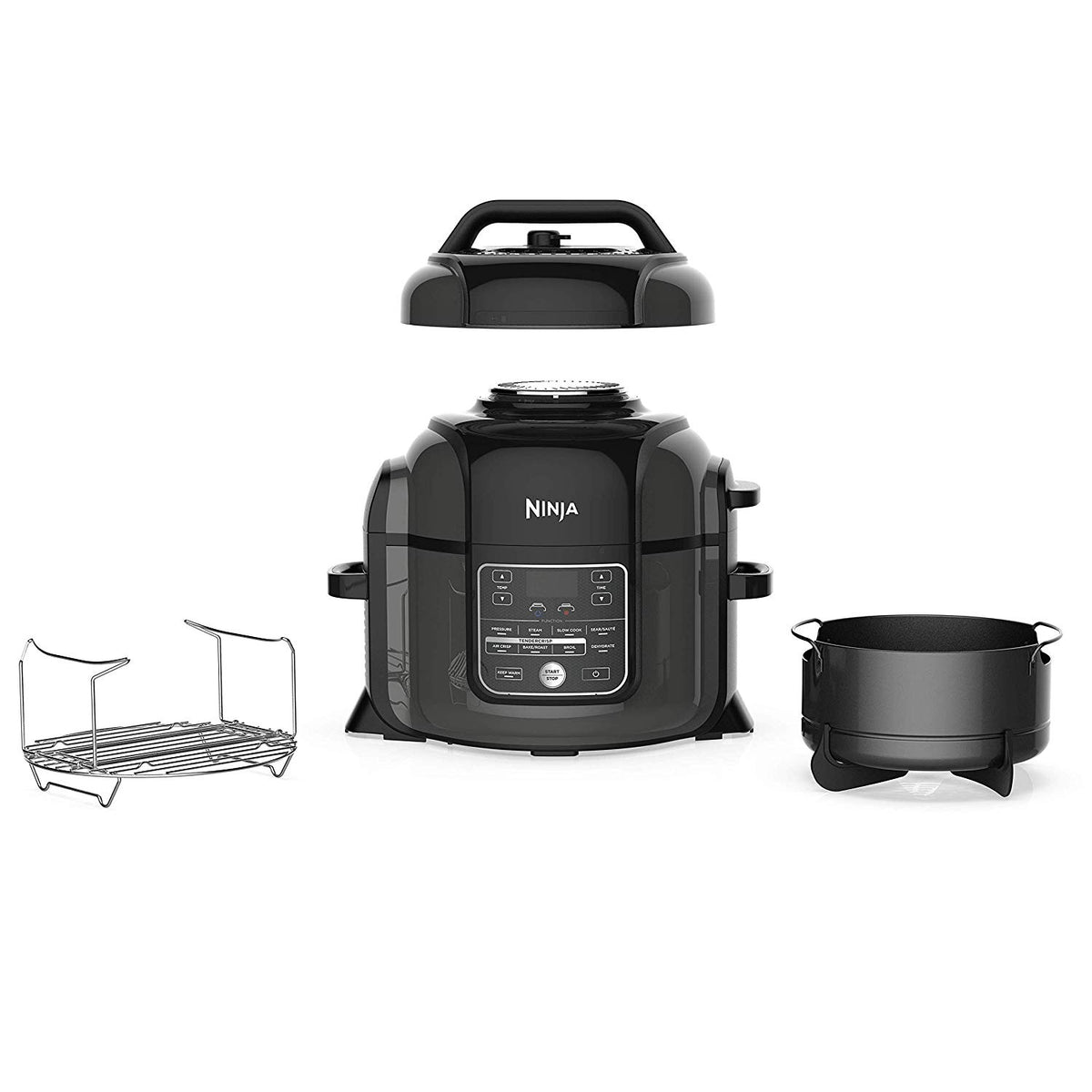 6.5 quart Black Gray Pressure Cooker & Air Fryer H371121