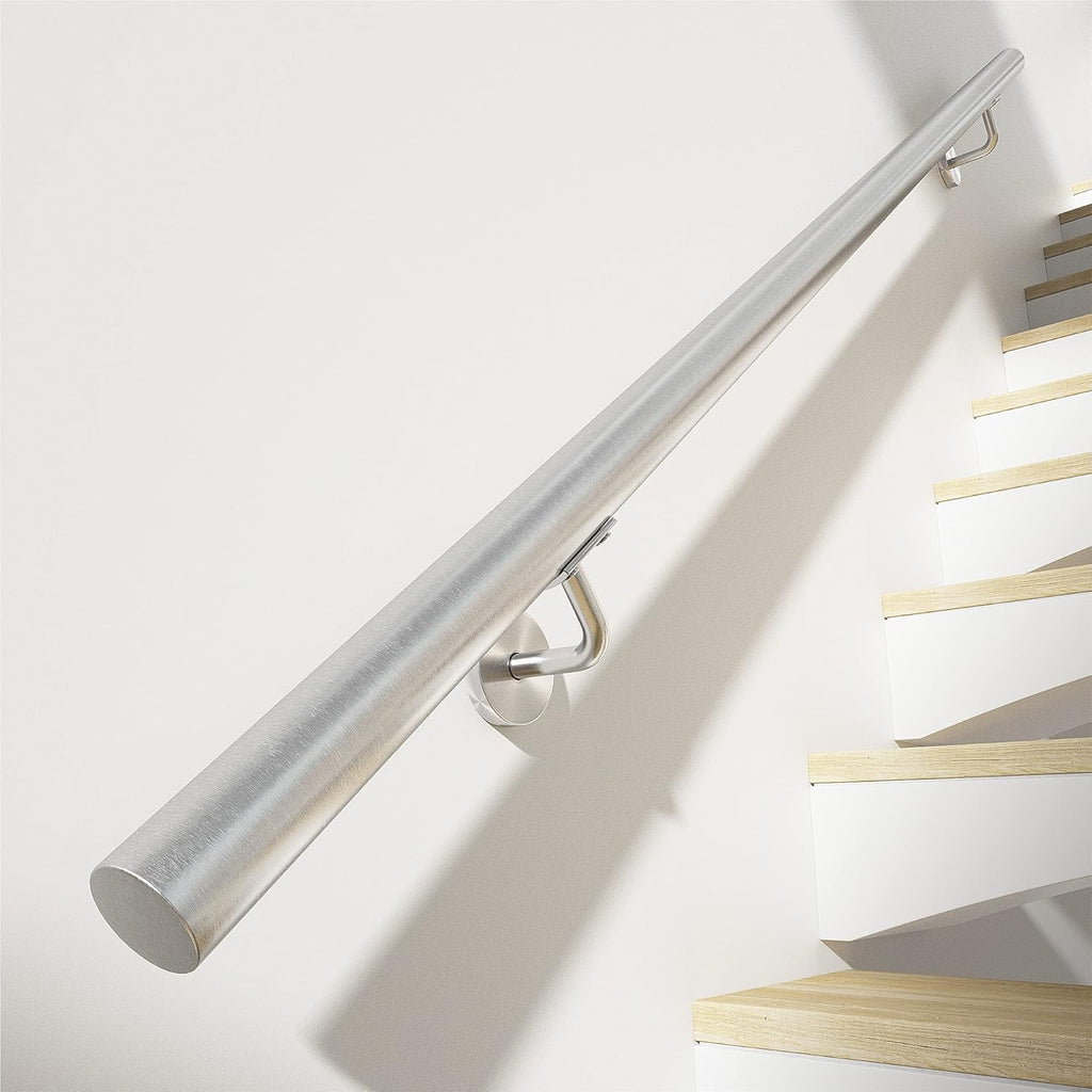 Brushed Stainless Steel Wall Mounted Stair Handrail S653