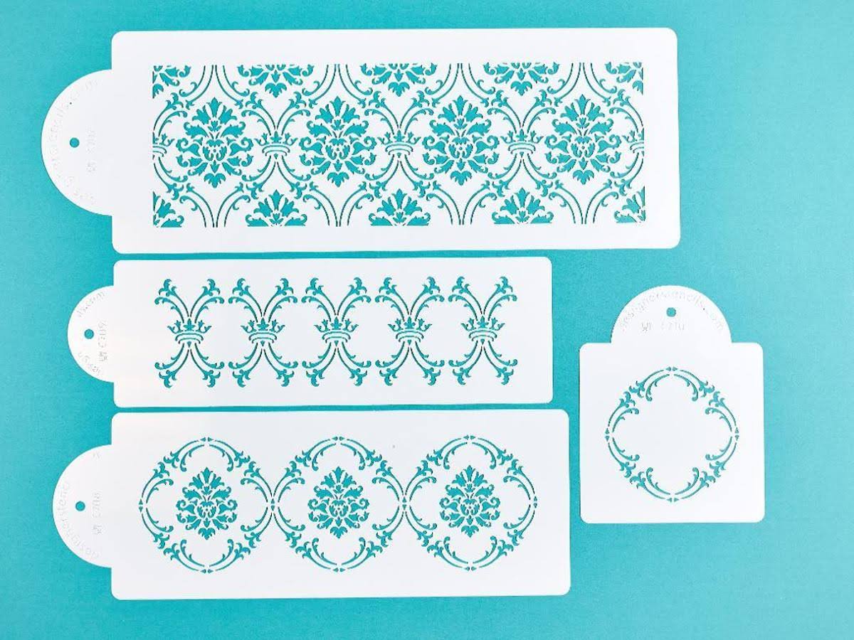 Royal Damask Cake Stencil Set L3023