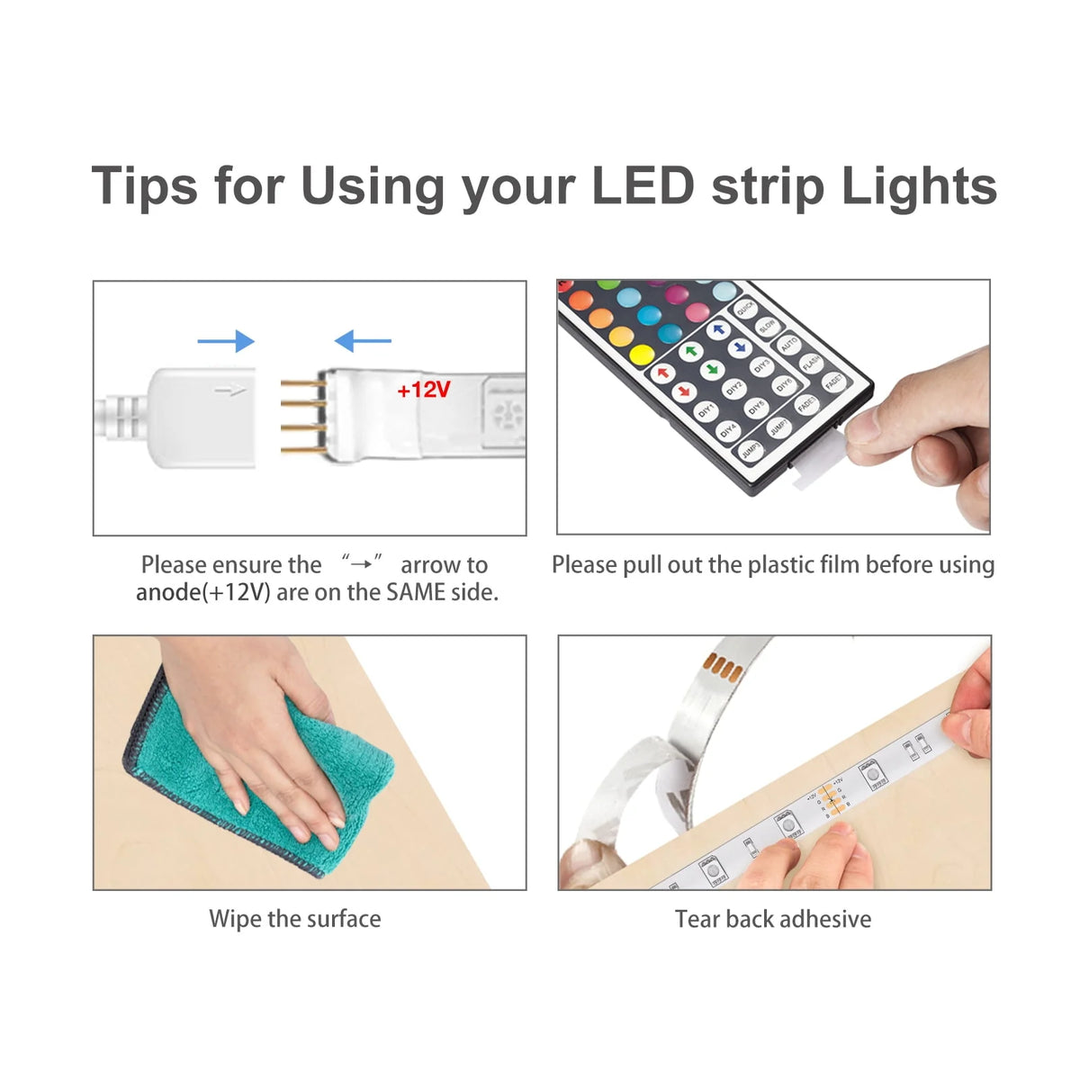 LED Strip Light 32.8ft with Remote and Power Supply X151047
