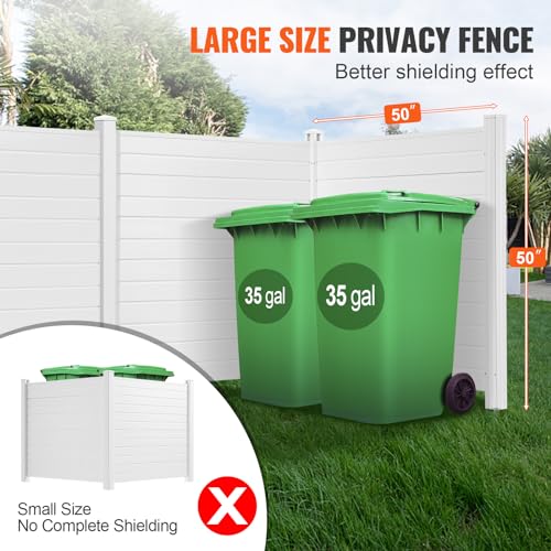 50" W x 50" H 2-Panel Vinyl Privacy Fence G738345