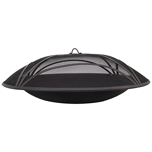23-Inch Replacement Steel Fire Pit Bowl with Round Spark Screen Y9518