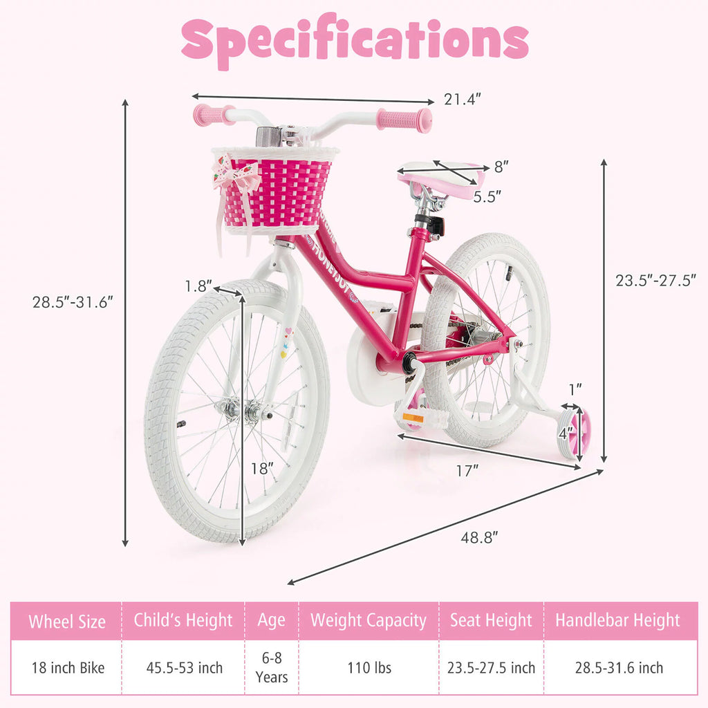 18'' Kids Bike with Training Wheels Z8500