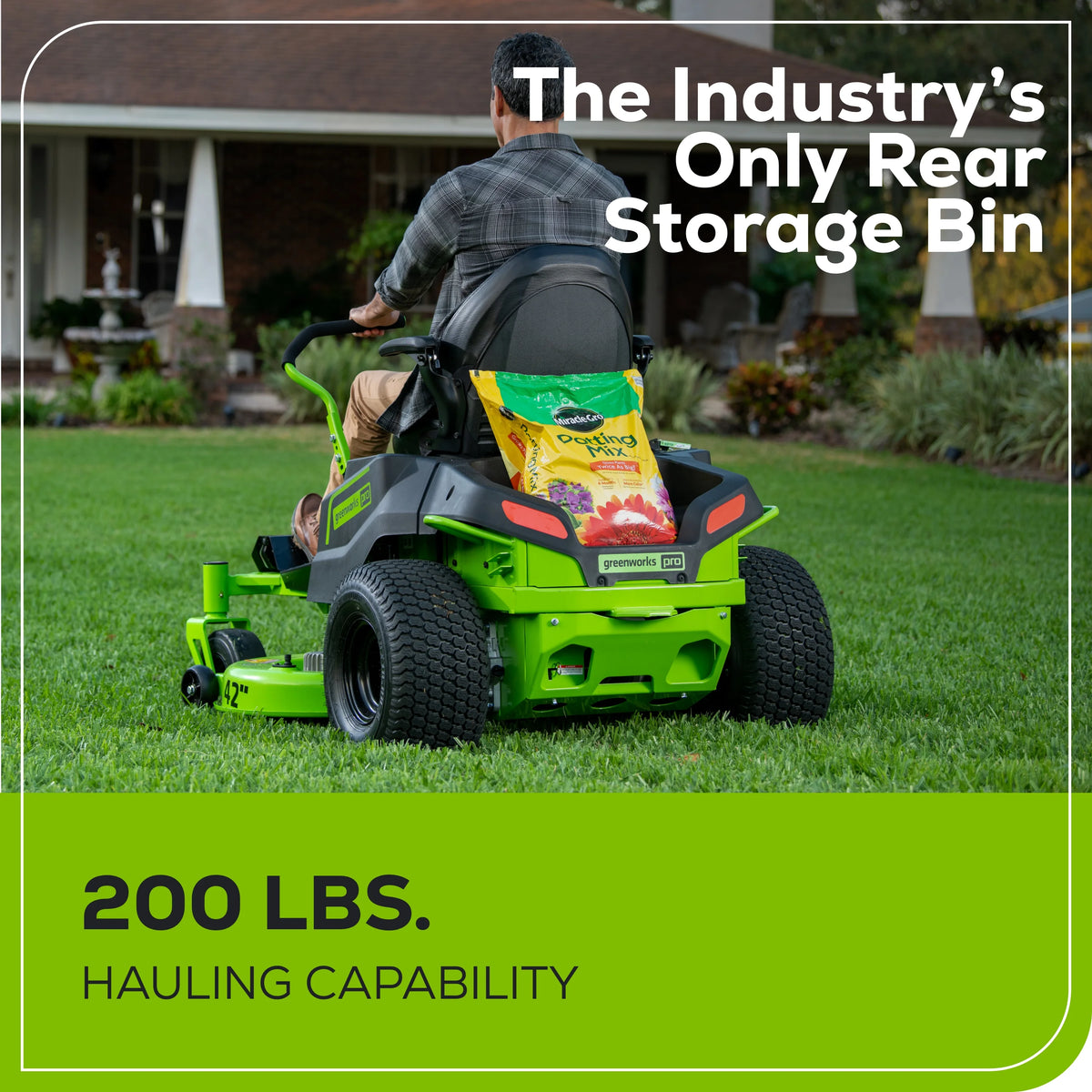 60V 42" Cordless Battery Zero Turn Riding Lawn Mower with 8Ah Batteries A97358