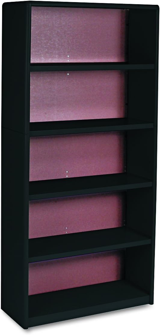 Black 5-Shelf Bookcase Q789