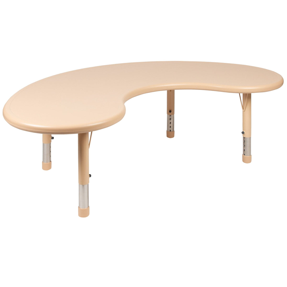 Half-Moon Plastic Adjustable Activity Table Set - 4 Chairs Green A647131