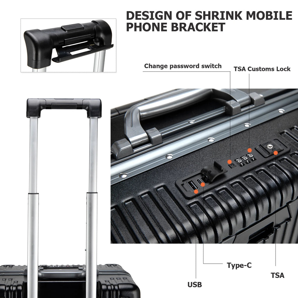 Aluminium Frame Hardside Expandable Spinner Wheel Luggage I797562