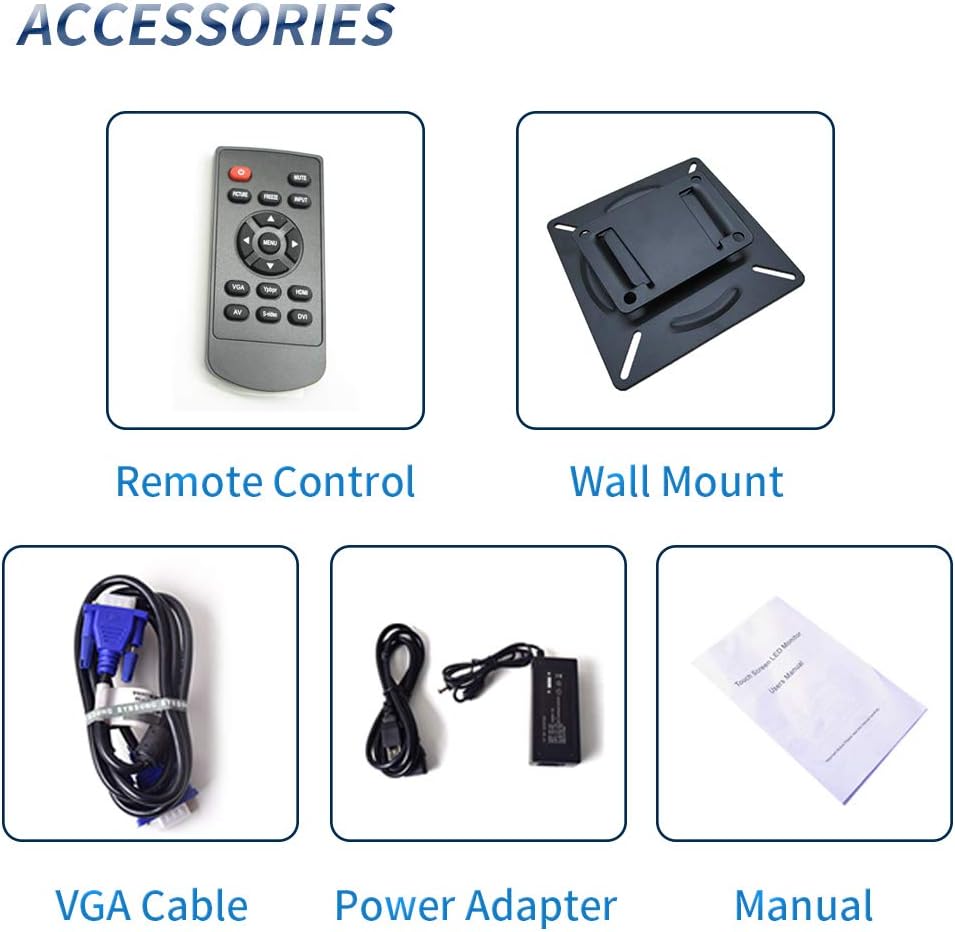 21.5 CCTV Monitor, 16:9 BNC Monitor 1920x1080 TFT LCD Display Y1527
