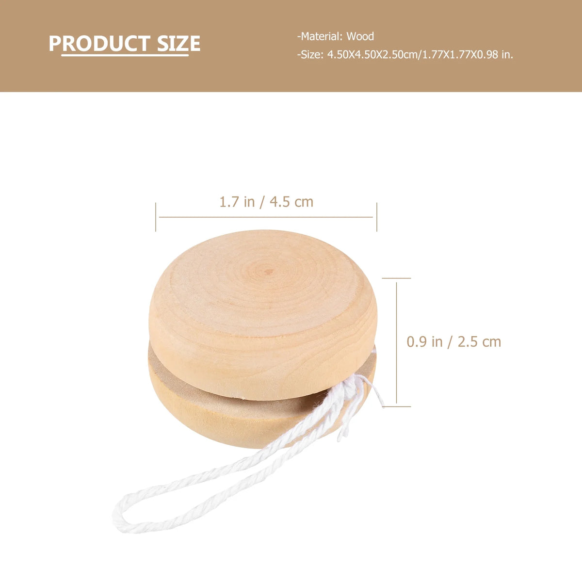 10 Pcs Unfinished Wood Yo-yo A625782