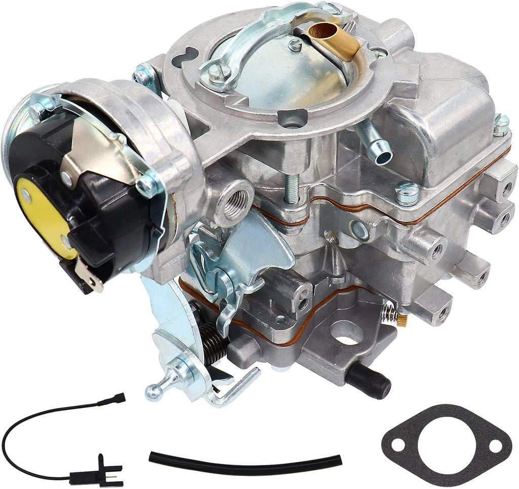 1 Barrel Carburetor for Ford 4.9L 300 Cu 4.1L 250 Cu 3.3L 200 Cu Engine, Automatic Choke With Gaskets Pack of 2 B5702
