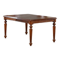 76" Extendable Butterfly Leaf Wood Dining Table in Brown S37178