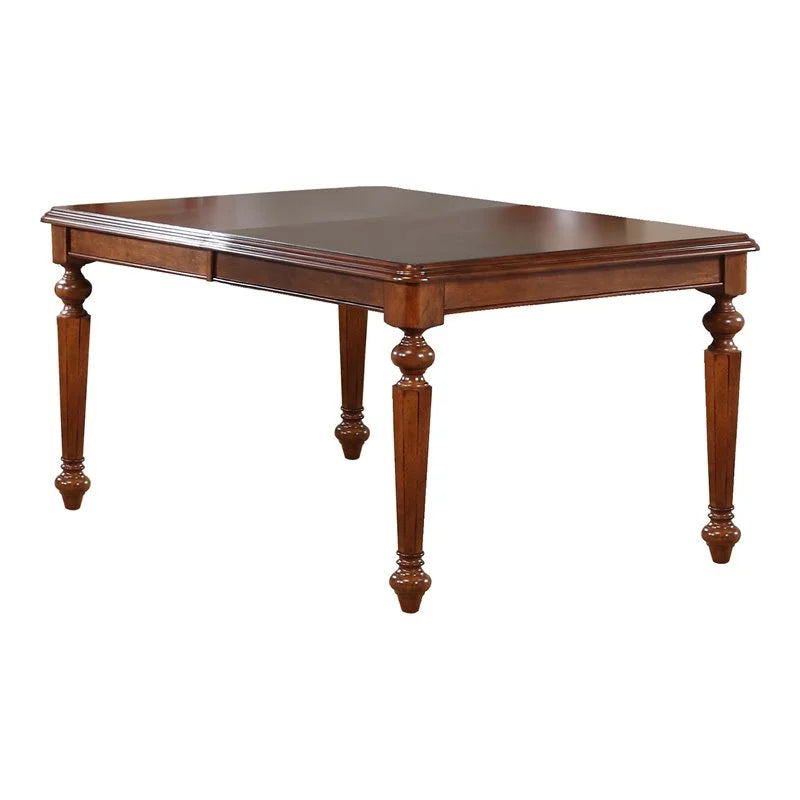 76" Extendable Butterfly Leaf Wood Dining Table in Brown S37178