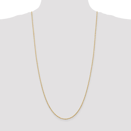 14kt Yellow Gold Diamond Cut Rope Chain, 30 inch, Lobster Clasp V3967