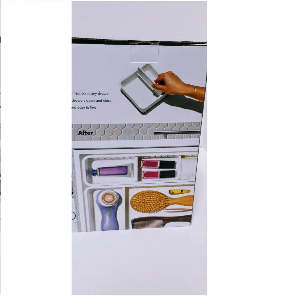 Adjustable Bathroom Drawer Bin with Removable Dividers 4 Piece Set O502947