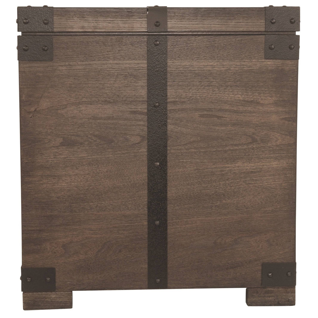 Grayish Brown Square End Table L55415