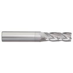 1/2x22 x 4x22 x 1-1/2x22 Square End Mill, 4 Flute, Solid Carbide E63924