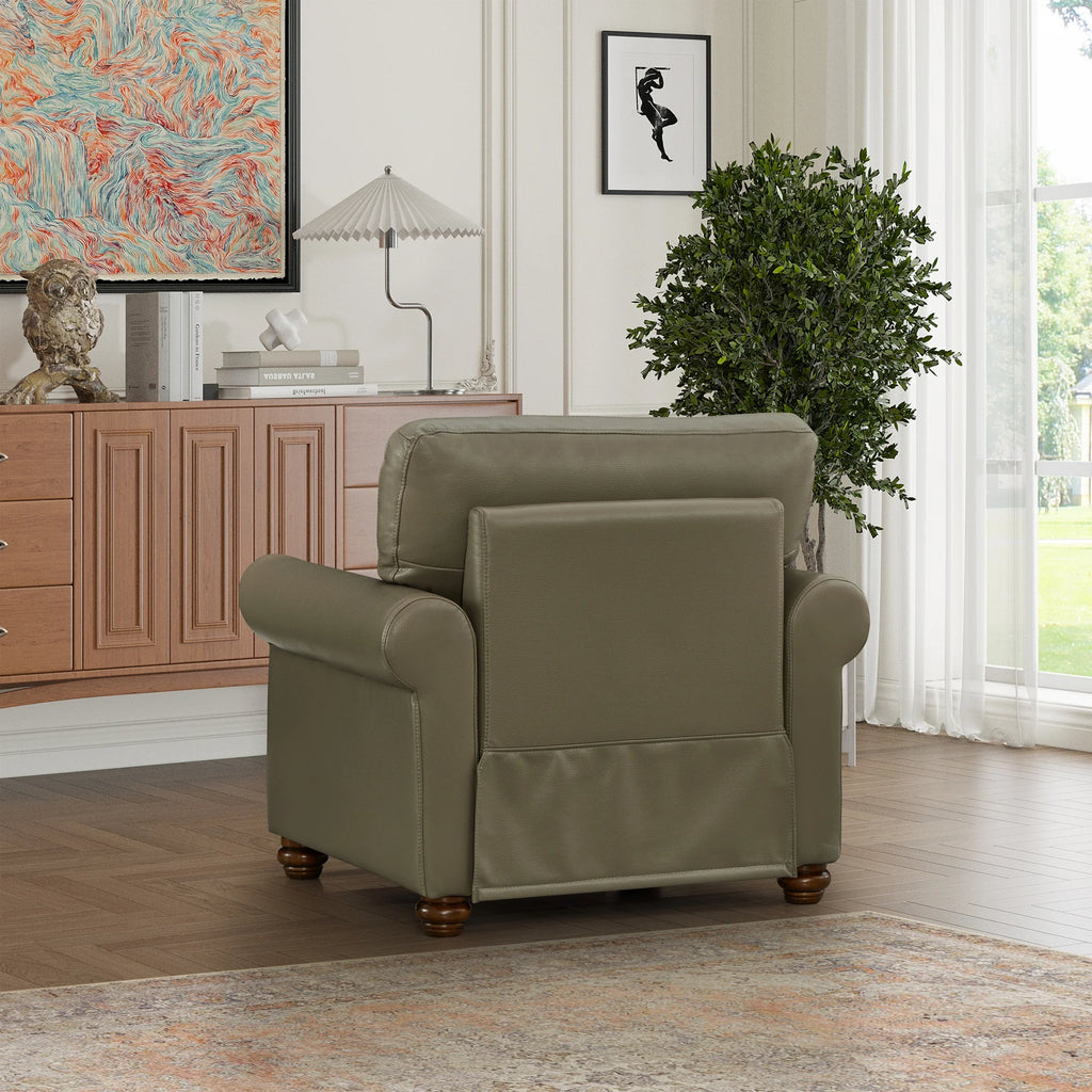 Grey Faux Leather Single Seat Sofa Chair K460