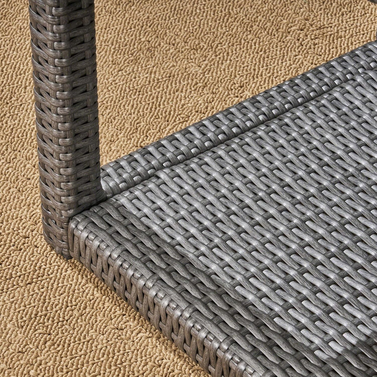 Grey Outdoor Wicker Accent Table M342534