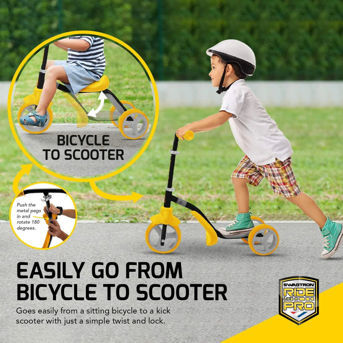 3 Wheel Scooter & Balance Trike 2-in-1 Adjustable W7728