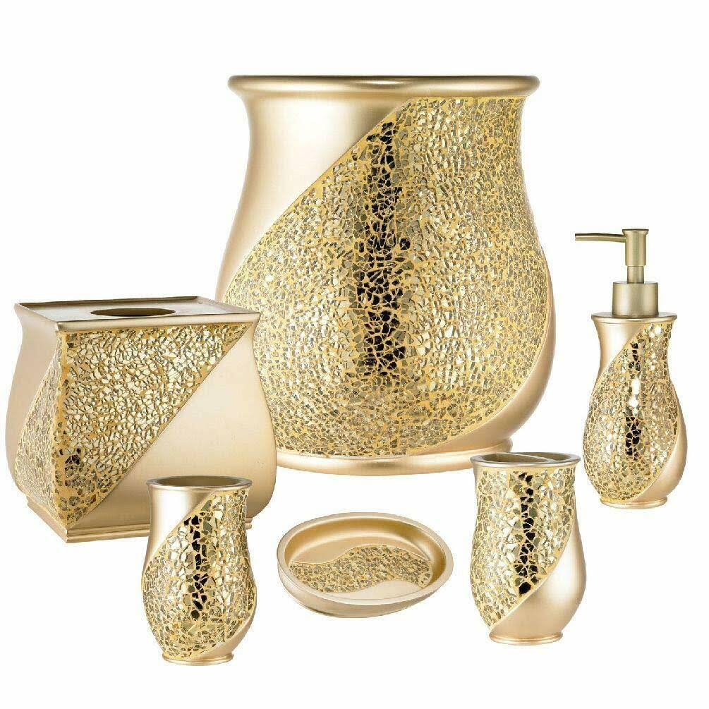 Gold Bathroom Accessories Set O8687