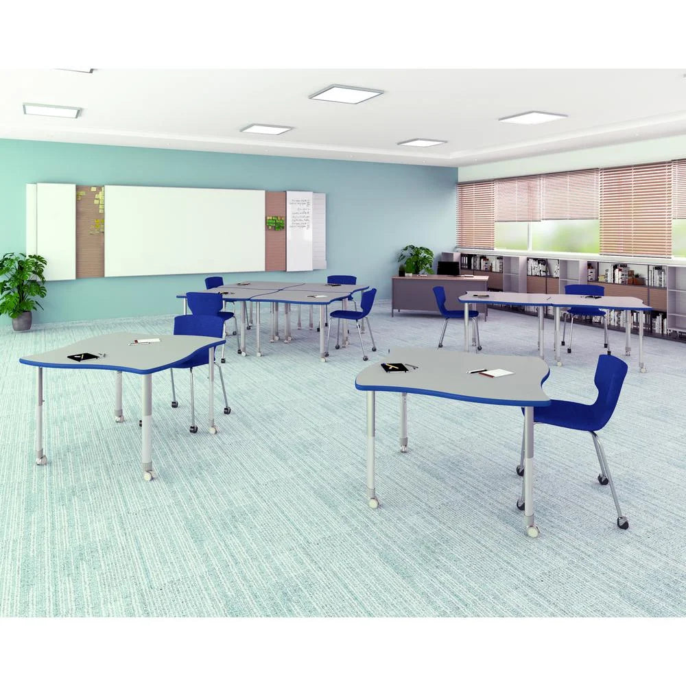 Commercial Laminate Top Desk with Casters 42x42" D601163