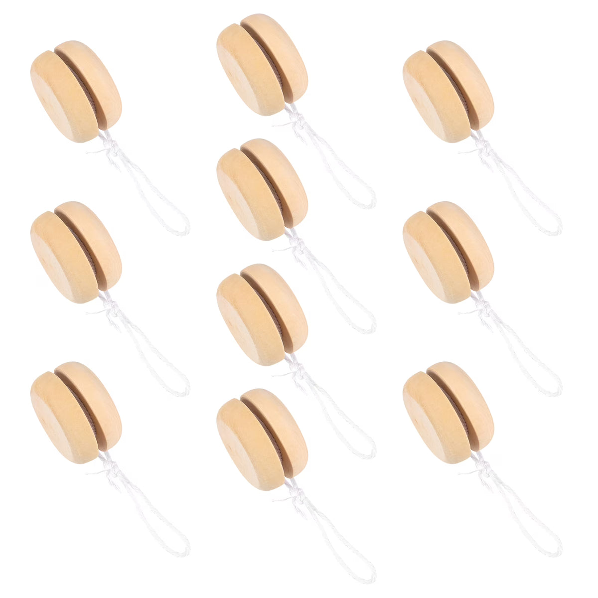 10 Pcs Unfinished Wood Yo-yo A625782
