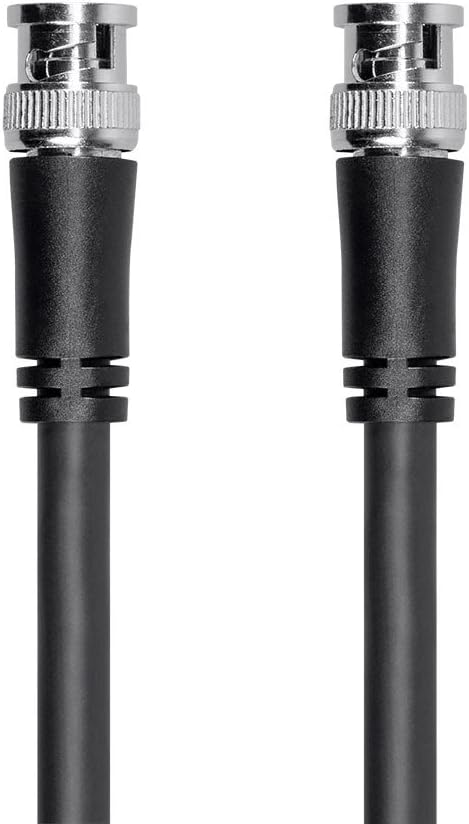 25 Feet Black RG6 BNC Cable F7727