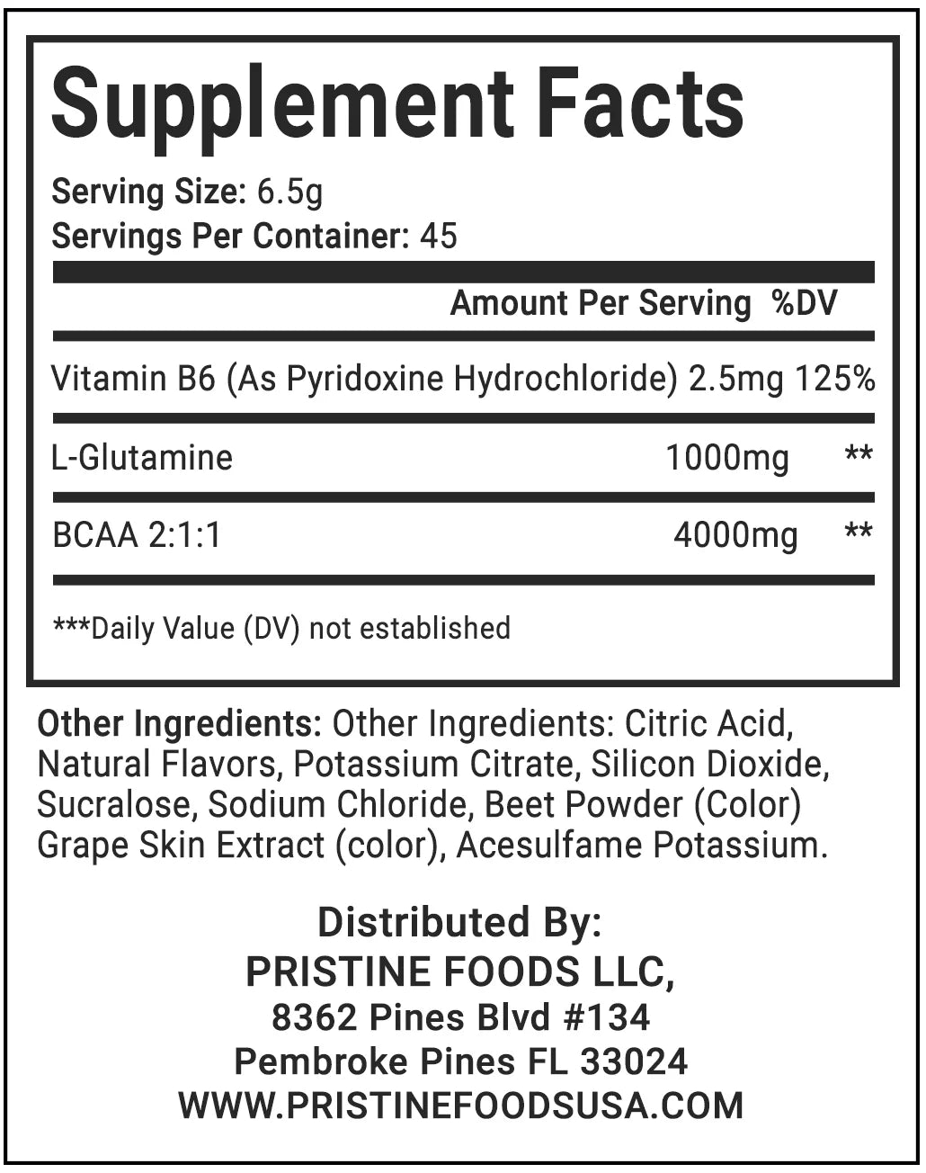 300g BCAA Powder I791897