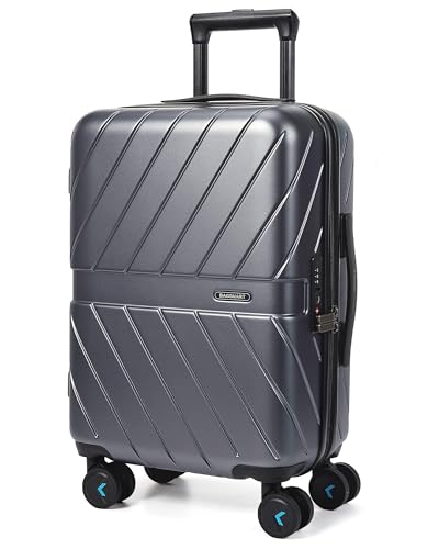 Black 20 inch Polycarbonate Hardside Carry On Luggage M9943