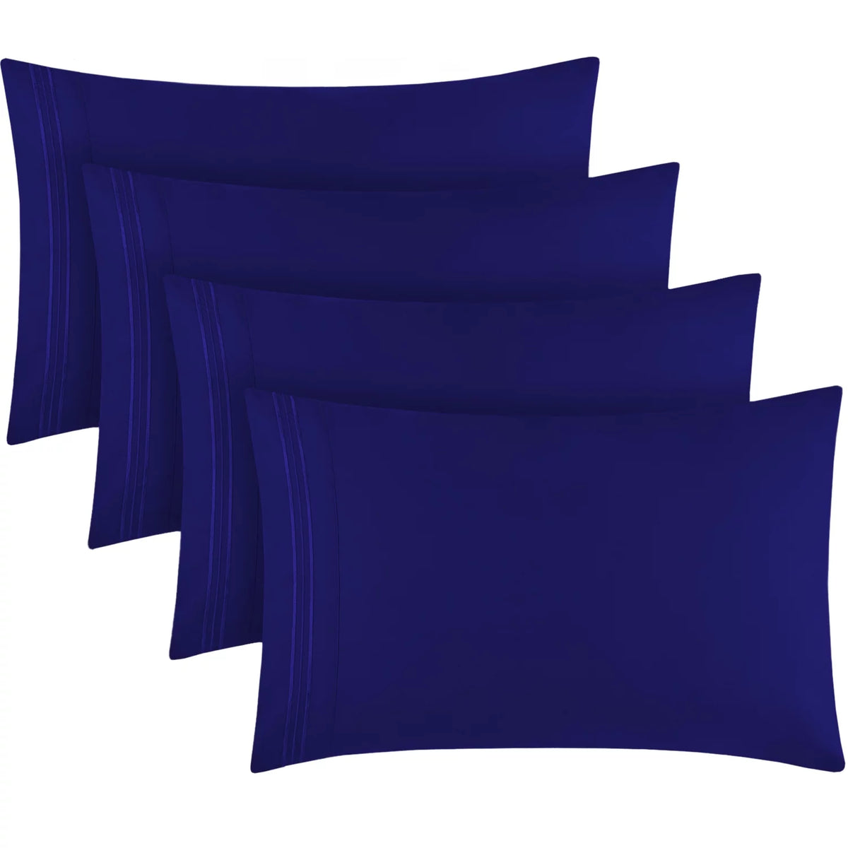 Standard Size Set of 4 Pillow Cases, Royal Blue I785129
