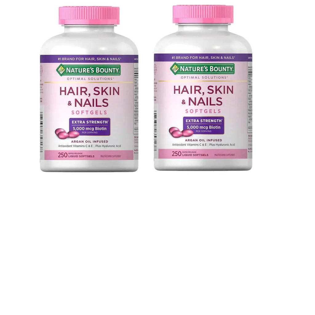 2 Pack Hair Skin and Nails 250 Softgels A3005