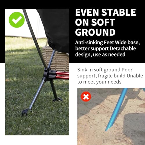 Ultralight Camping Chair with Anti-Sinking Feet A8351