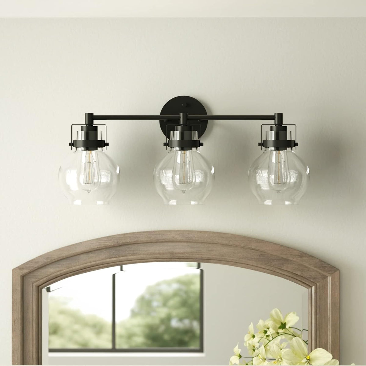 2 Light Black Metal Wall Sconce Lamp Fixture N9443